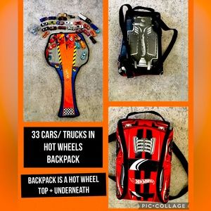 HOT WHEELS back pack + cars